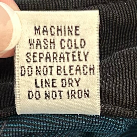 Chico's Design Peacock Slinky Button Up Jacket Top Size 3 Blue Turquoise Black - Picture 13 of 13